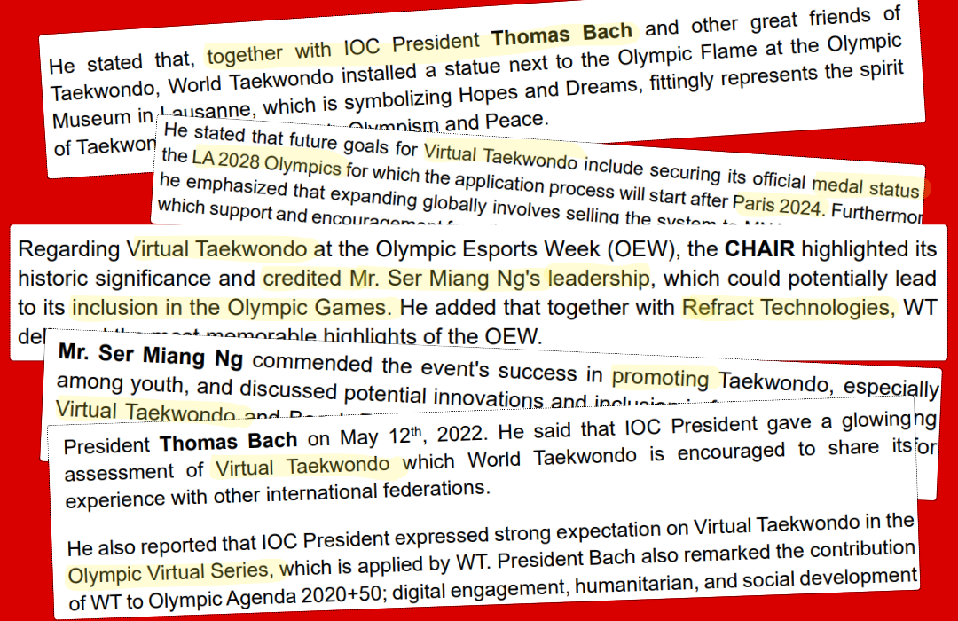 Olympic esports corruption: minutes expose IOC propaganda and incriminate Ser Miang Ng and his family business