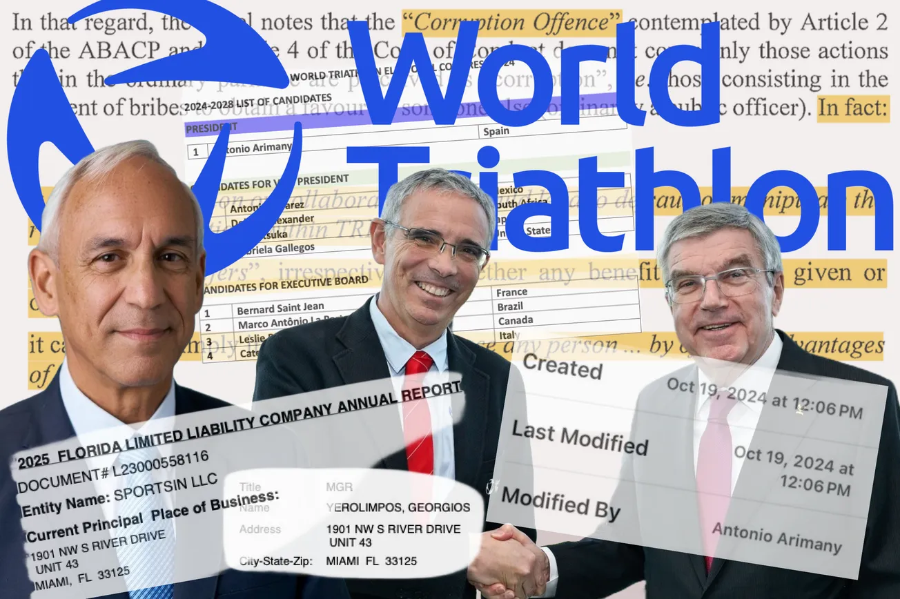 World Triathlon corruption: a Greek fake federation, the fake medium "Sportsin", con artists, the co-conspirators Arimany, Yerolimpos, Druwé – and more of their lies and propaganda
