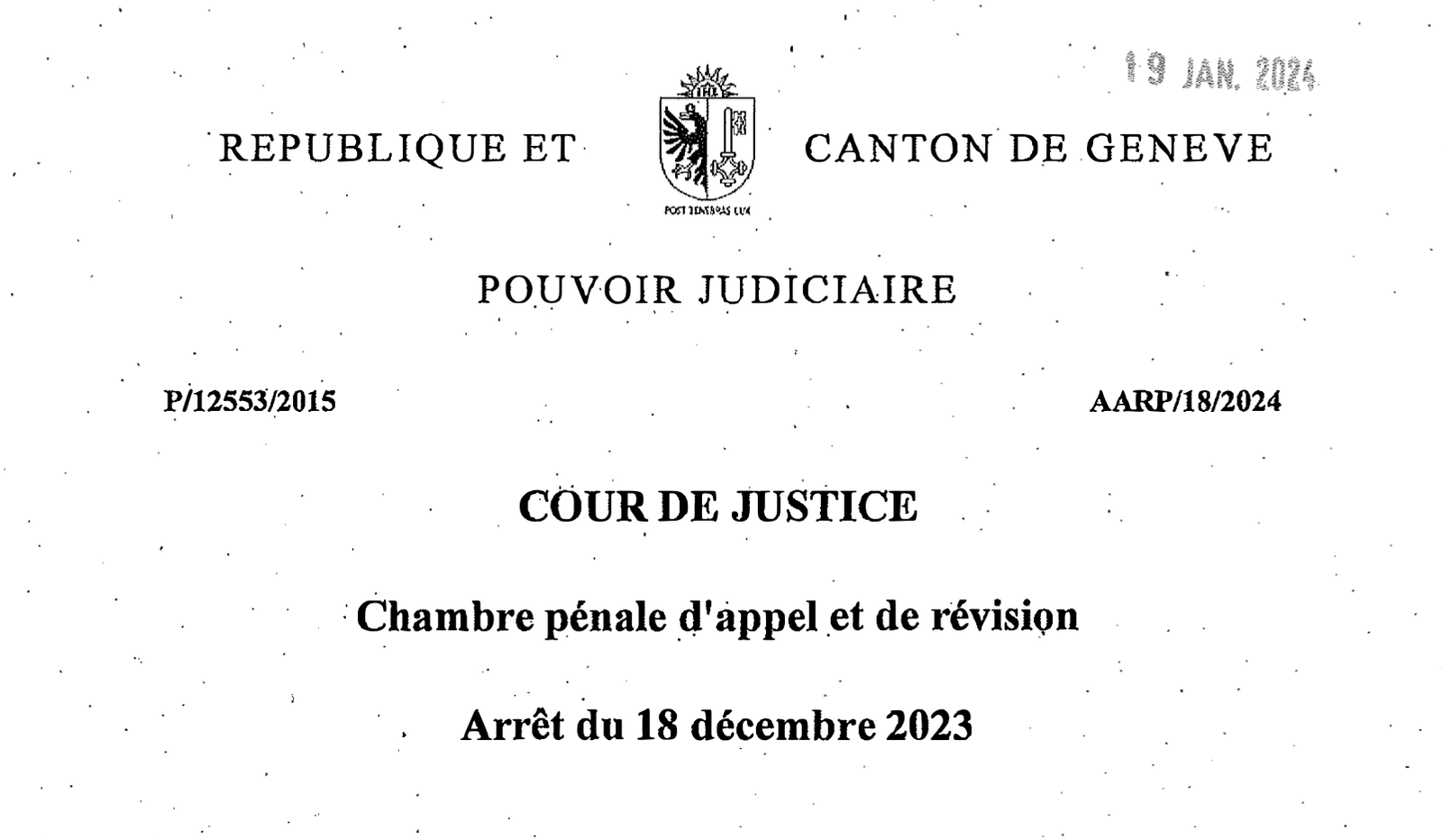 Wording of the judgement against Sheikh Ahmad: "Selfish actions, bad collaboration, nil awarness of wrongdoing"